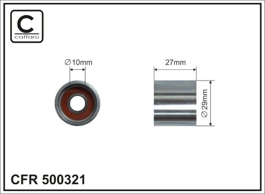 CAFFARO 500321 Tensioner Pulley, timing belt