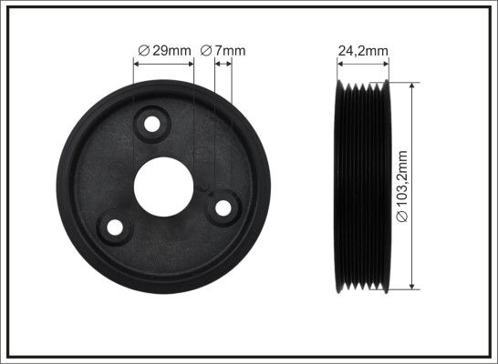 CAFFARO 500322 Belt Pulley, power steering pump