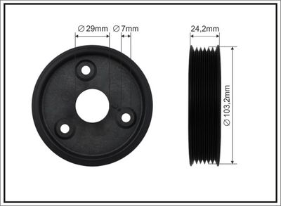 Belt Pulley, power steering pump CAFFARO 500322