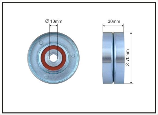CAFFARO 500325 Deflection/Guide Pulley, V-ribbed belt