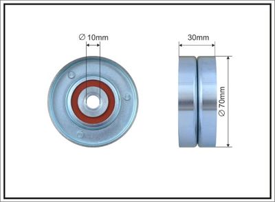 Deflection/Guide Pulley, V-ribbed belt CAFFARO 500325