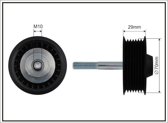 CAFFARO 500327 Deflection/Guide Pulley, V-ribbed belt