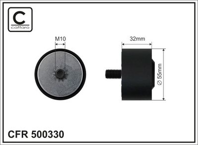 Deflection/Guide Pulley, V-ribbed belt CAFFARO 500330