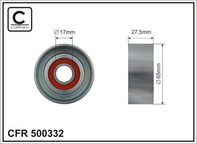 Deflection/Guide Pulley, V-ribbed belt CAFFARO 500332