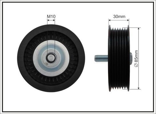 CAFFARO 500335 Deflection/Guide Pulley, V-ribbed belt