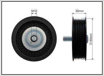Deflection/Guide Pulley, V-ribbed belt CAFFARO 500335