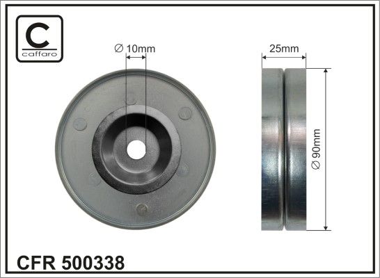 CAFFARO 500338 Tensioner Pulley, V-ribbed belt