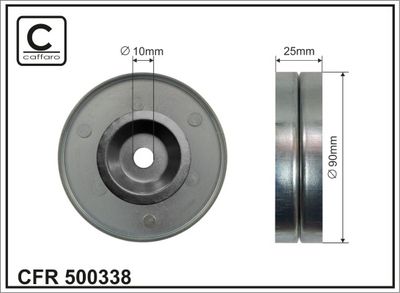 Tensioner Pulley, V-ribbed belt CAFFARO 500338