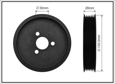 Belt Pulley, power steering pump CAFFARO 500346