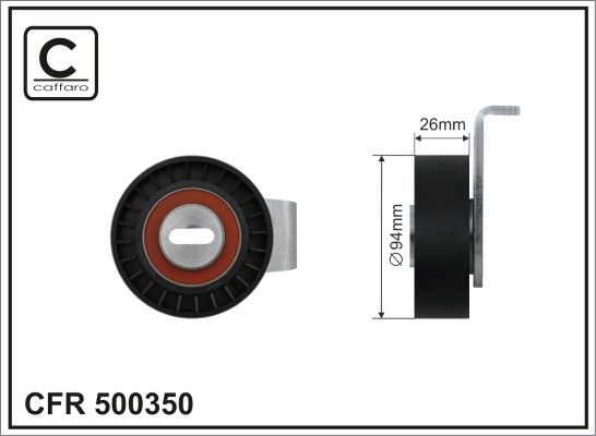 CAFFARO 500350 Belt Tensioner, V-ribbed belt