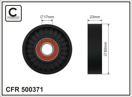 CAFFARO 500371 Tensioner Pulley, V-ribbed belt