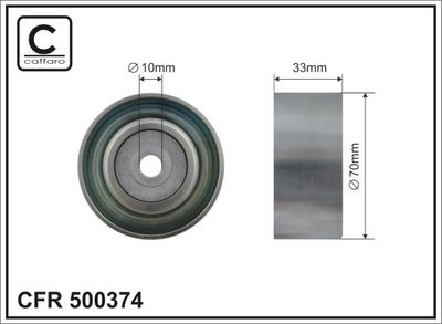 Deflection/Guide Pulley, V-ribbed belt CAFFARO 500374