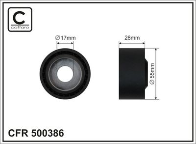 Deflection/Guide Pulley, V-ribbed belt CAFFARO 500386