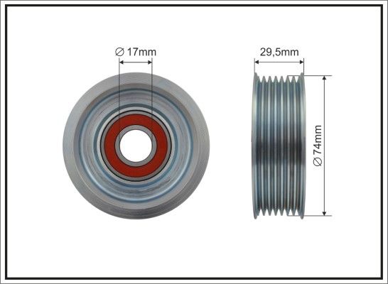 CAFFARO 500388 Deflection/Guide Pulley, V-ribbed belt