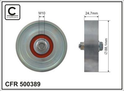 Deflection/Guide Pulley, V-ribbed belt CAFFARO 500389
