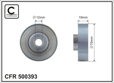 Deflection/Guide Pulley, V-ribbed belt CAFFARO 500393