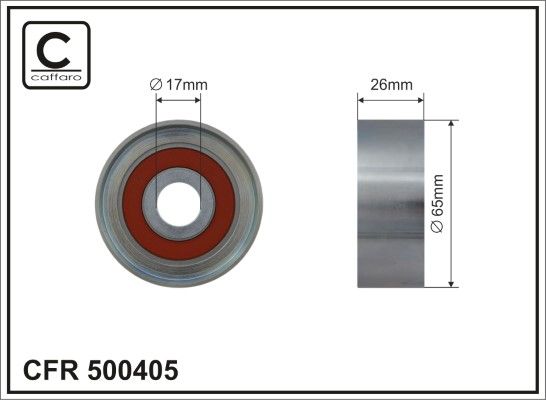 CAFFARO 500405 Tensioner Pulley, V-ribbed belt