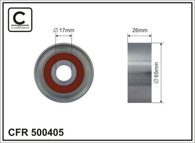Tensioner Pulley, V-ribbed belt CAFFARO 500405