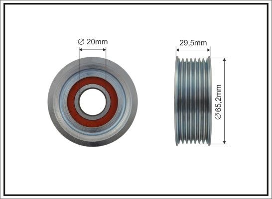 CAFFARO 500410 Deflection/Guide Pulley, V-ribbed belt