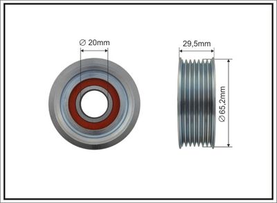 Deflection/Guide Pulley, V-ribbed belt CAFFARO 500410
