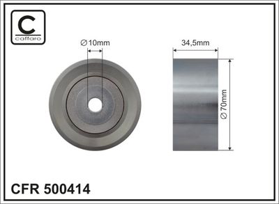 Deflection/Guide Pulley, V-ribbed belt CAFFARO 500414