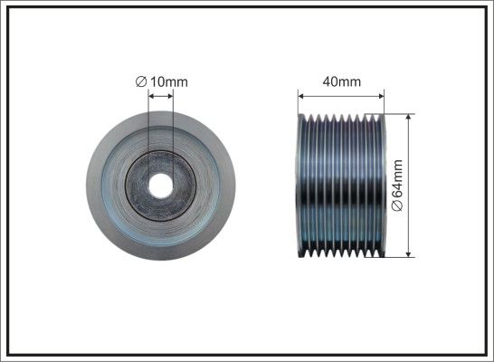 CAFFARO 500416 Deflection/Guide Pulley, V-ribbed belt