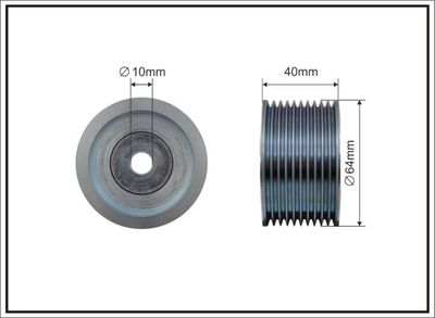 Deflection/Guide Pulley, V-ribbed belt CAFFARO 500416