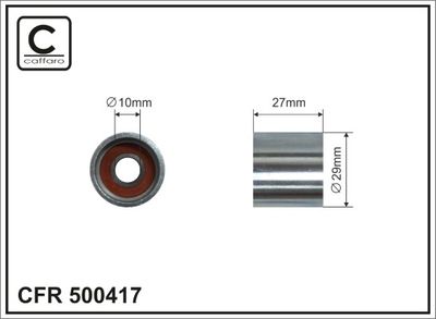 Deflection/Guide Pulley, V-ribbed belt CAFFARO 500417