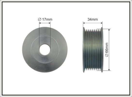 CAFFARO 500421 Belt Pulley, alternator