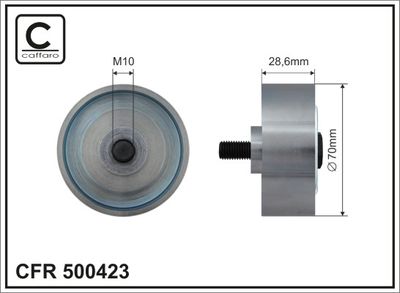 Deflection/Guide Pulley, V-ribbed belt CAFFARO 500423