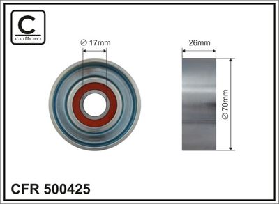 Tensioner Pulley, V-ribbed belt CAFFARO 500425