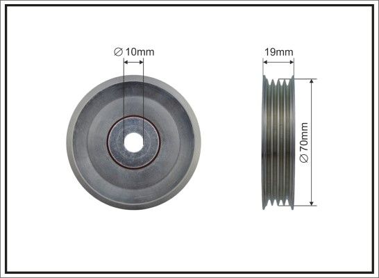 CAFFARO 500426 Deflection/Guide Pulley, V-ribbed belt