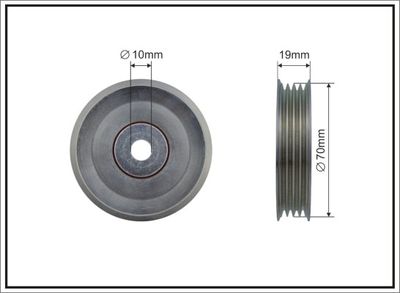 Deflection/Guide Pulley, V-ribbed belt CAFFARO 500426