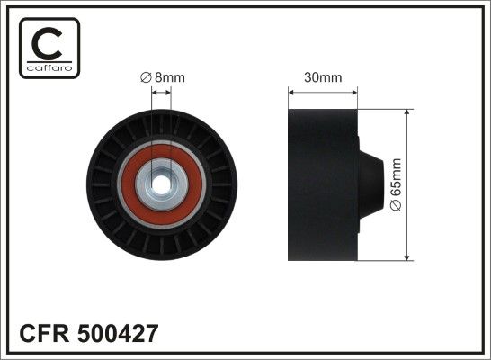 CAFFARO 500427 Deflection/Guide Pulley, V-ribbed belt