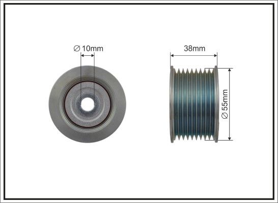 CAFFARO 500428 Deflection/Guide Pulley, V-ribbed belt