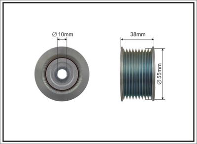 Deflection/Guide Pulley, V-ribbed belt CAFFARO 500428