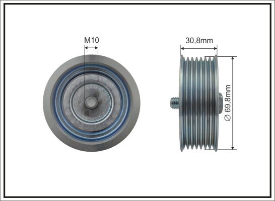 CAFFARO 500429 Deflection/Guide Pulley, V-ribbed belt