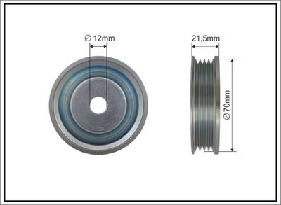 Deflection/Guide Pulley, V-ribbed belt CAFFARO 500432