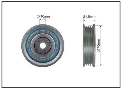 Deflection/Guide Pulley, V-ribbed belt CAFFARO 500433