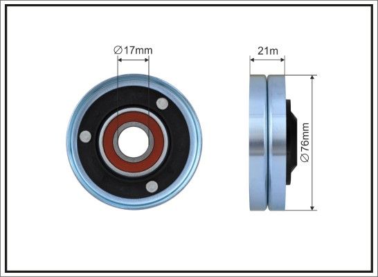 CAFFARO 500438 Deflection/Guide Pulley, V-ribbed belt