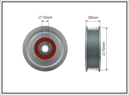 CAFFARO 500439 Deflection/Guide Pulley, V-ribbed belt