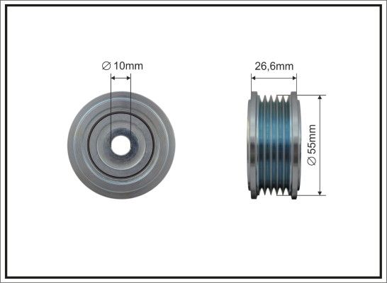 CAFFARO 500440 Deflection/Guide Pulley, V-ribbed belt