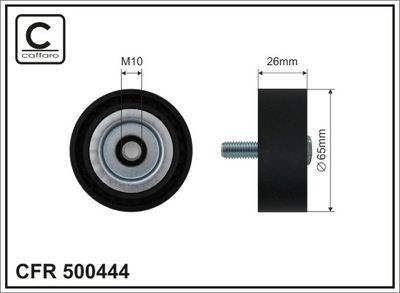 Deflection/Guide Pulley, V-ribbed belt CAFFARO 500444