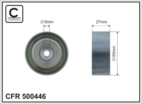 CAFFARO 500446 Tensioner Pulley, V-ribbed belt