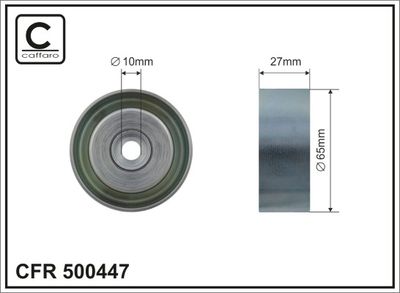 Tensioner Pulley, V-ribbed belt CAFFARO 500447