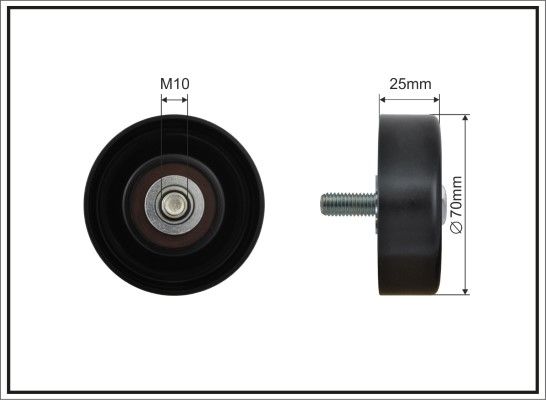 CAFFARO 500451 Deflection/Guide Pulley, V-ribbed belt