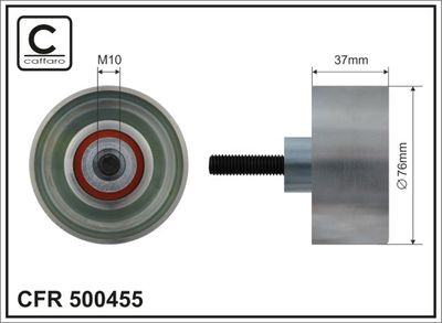 Deflection/Guide Pulley, V-ribbed belt CAFFARO 500455