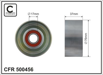 Deflection/Guide Pulley, V-ribbed belt CAFFARO 500456