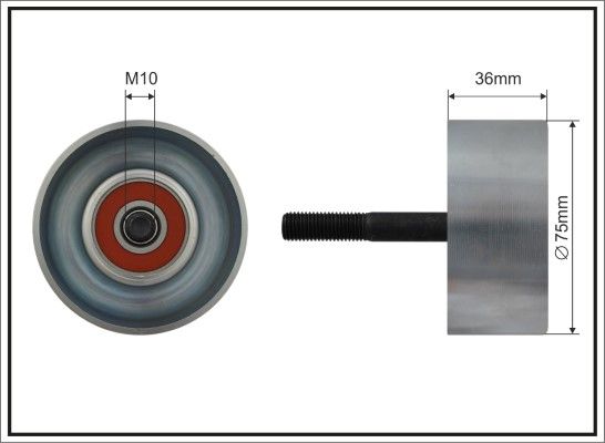 CAFFARO 500464 Deflection/Guide Pulley, V-ribbed belt