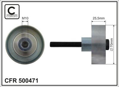 Deflection/Guide Pulley, V-ribbed belt CAFFARO 500471